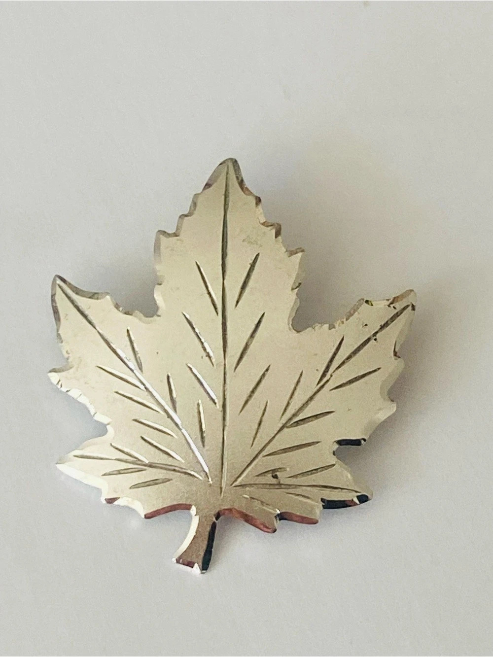 Vintage Sterling Silver Maple Leaf Brooch